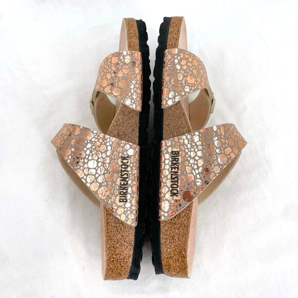 Birkenstock Sydney Sandal Copper Pebble Metallic Stones Suede Lined EU 37 | US 6 - Picture 5 of 8